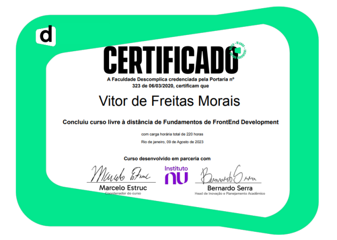 Currículo - Vitor de Freitas Morais Analista Dados, Analista ...